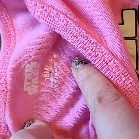 πHost Pπ Bundle of Girls STAR WARS Short Sleeves Onesies: Leia,R2D2, Chewbacca - Picture 5 of 15